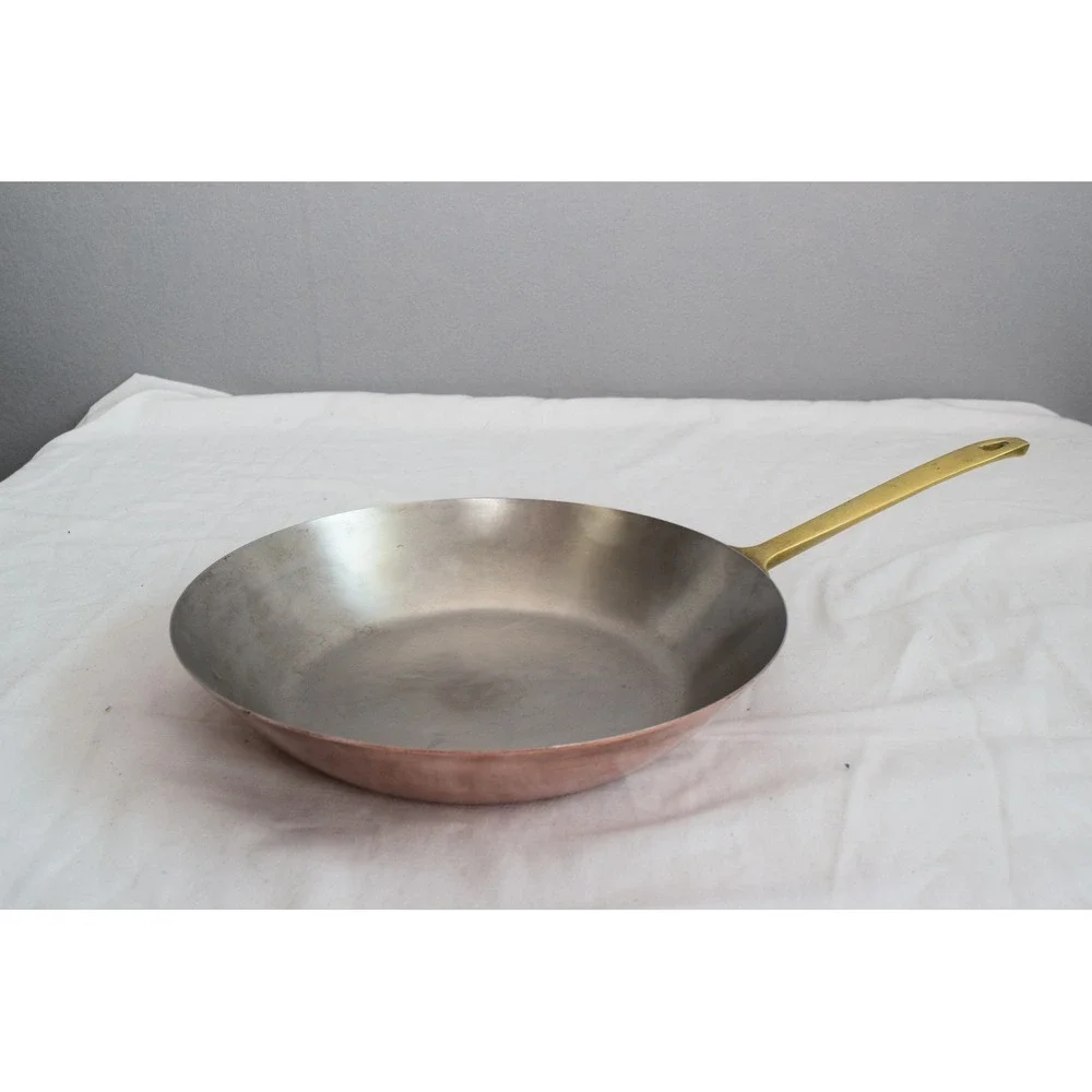 Paul Revere Copper Skillet 10in Bicentennial 1776-1976 Brass Handle